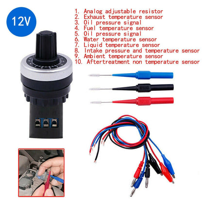 2X Auto Circuit Tester Sensor Signal Resistance Simulator Diagnostic Tool