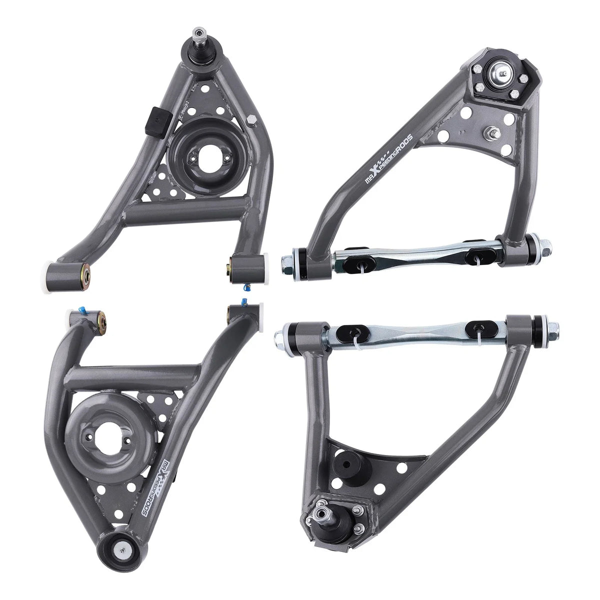 Set of 2 Tubular Upper Lower Control Arms for A-Body 67-69 Camaro Firebird 68-74 Nova