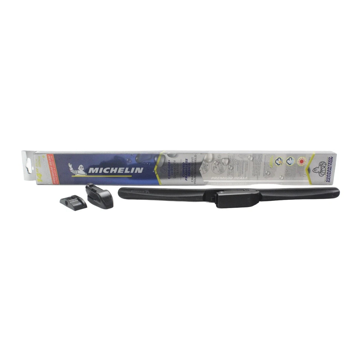 Set of 2 Michelin Optimum+ Beam Wiper Blades for Mazda Mizer (1976–1977)