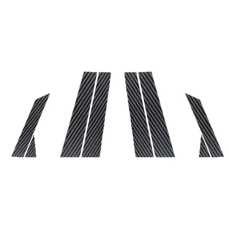 8x Carbon Fiber Exterior Pillar Post Stickers for Audi A3 Sedan (2013–2020)