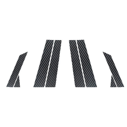 8x Carbon Fiber Exterior Pillar Post Stickers for Audi A3 Sedan (2013–2020)