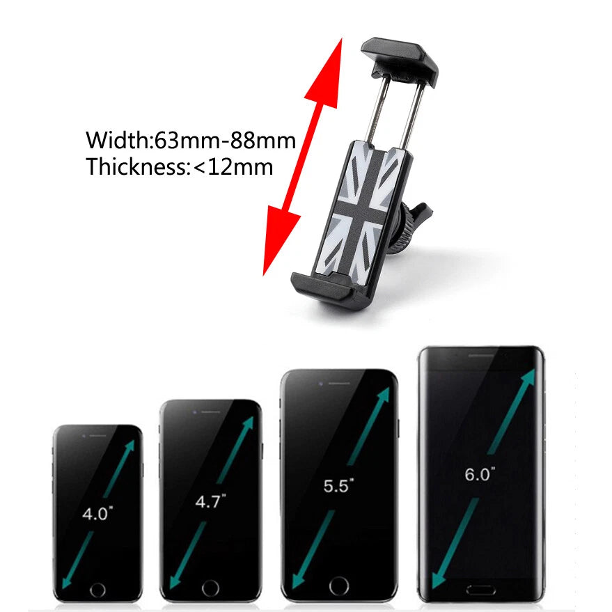 Phone Mount for Mini Cooper R55 R56 (INT-397-A) Rotatable 360 GPS Holder