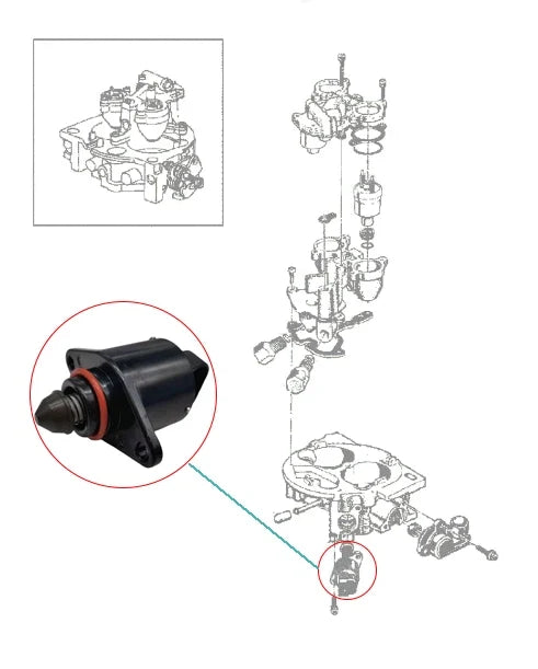 Idle Air Control Valve for Mercruiser V6 V8 TBI EFI MPI (4.3–7.4)