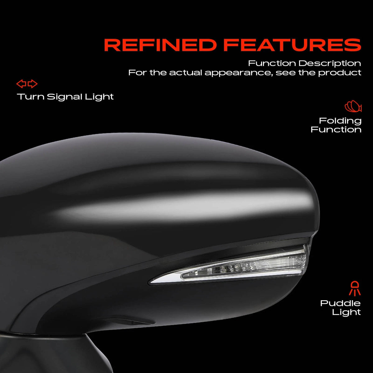 A-Premium Driver Power Mirror for Lexus IS350 IS250 (2014–2020) 87940-53700-C0, LX1320116