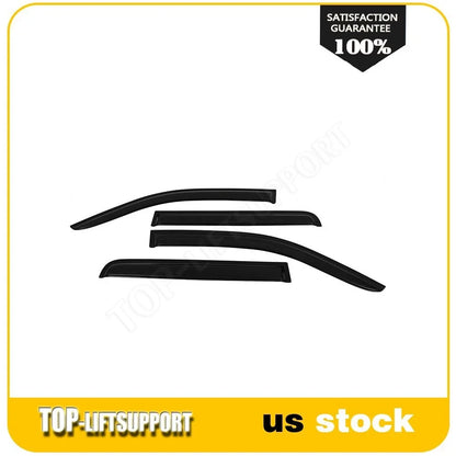 Set of 4 Wavy UV Window Visor Vent Shades for Nissan Frontier Crew Cab