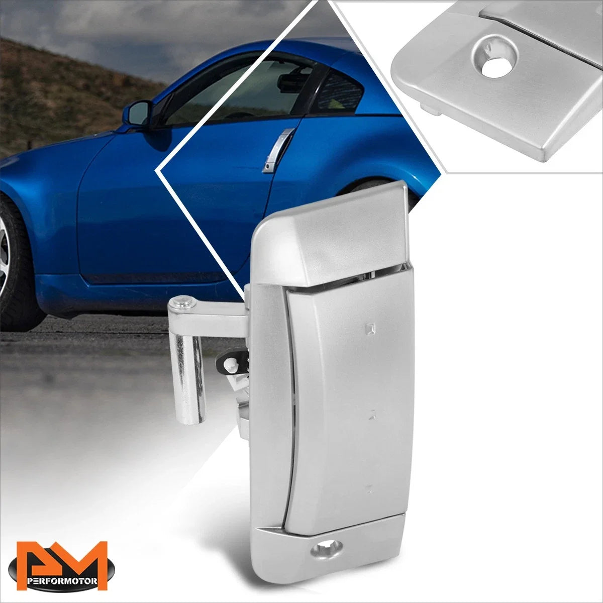 Front Left Exterior Door Handle w/ Keyhole for Nissan 350Z (2003–2009)