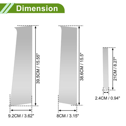 6 Pcs Pillar Window Trim for Chevy Aveo (2012–2023) Silver Tone