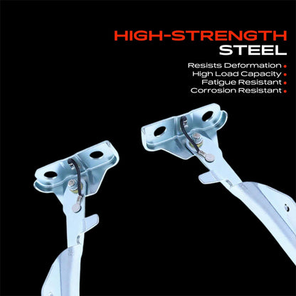 2X Hood Hinge for Ford E-150 E-250 E-350 Econoline (8C2Z16797A, FO1236202C, FO1236202D)