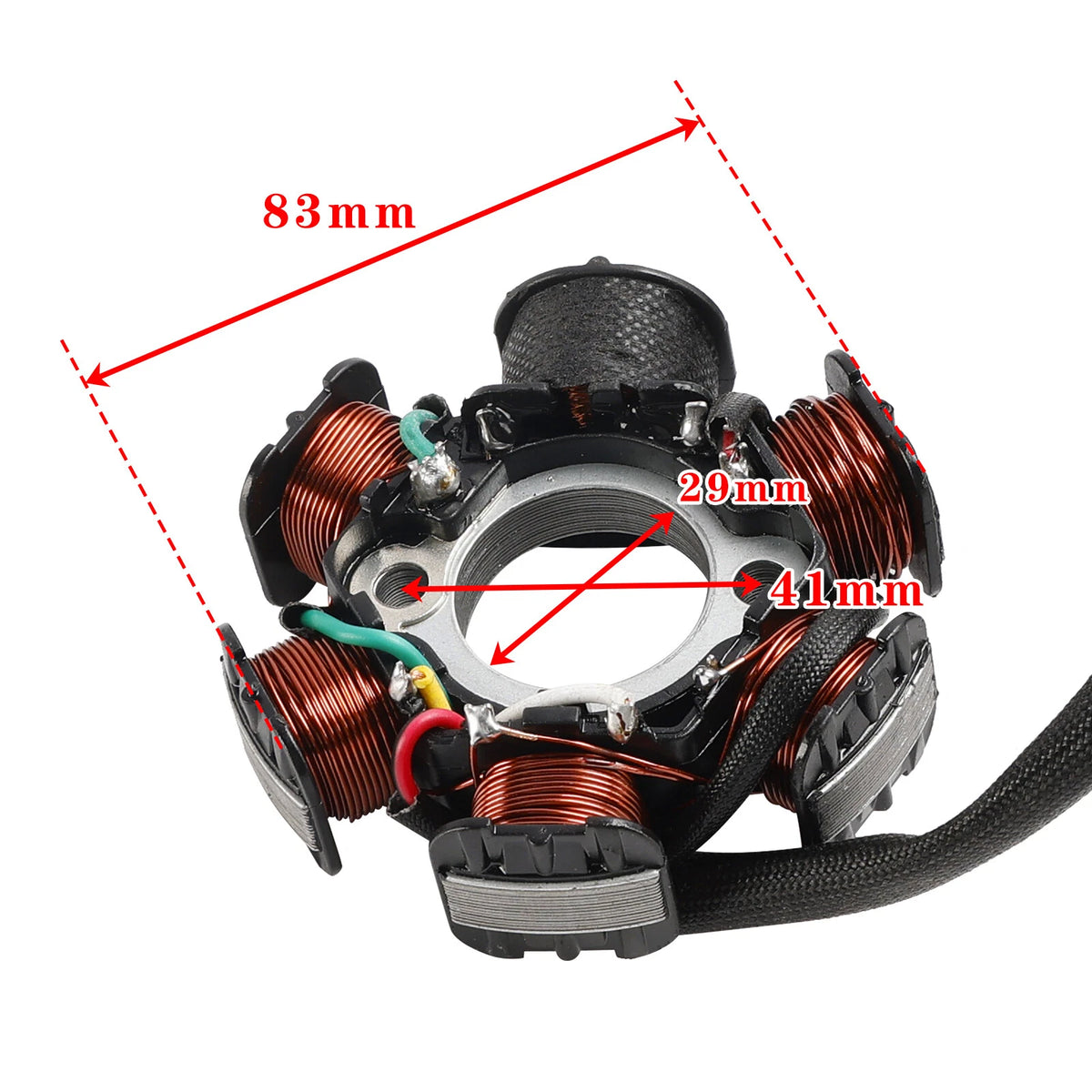 6 Coil Stator 6-Wire for Honda Bali Vision Tact Dio 50cc (NB NE NH ZX SRX) 31120-GAV-702