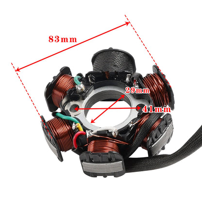 6 Coil Stator 6-Wire for Honda Bali Vision Tact Dio 50cc (NB NE NH ZX SRX) 31120-GAV-702