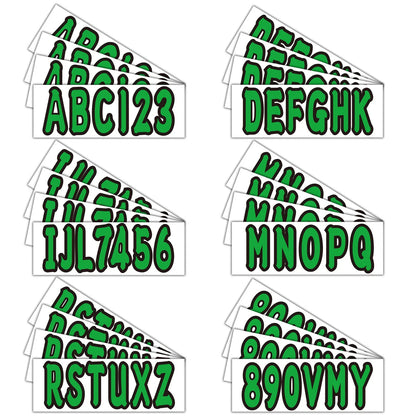 Set of 4 Watercraft Registration Numbers for Boat JetSki (3")