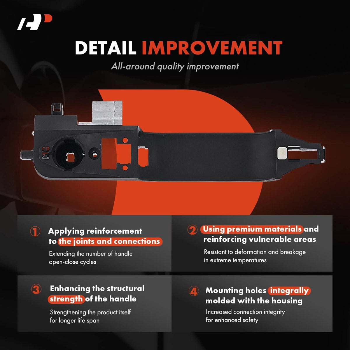 Front Right Exterior Door Handle for Ford Focus (2002–2007) 4S4Z5426684BA, 6S43A224A36AC, 1M5Z5426684AA, 2M5Z5426684AA