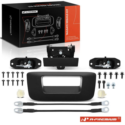 Tailgate Hardware Rebuild Kit w/ Cable for Chevy Silverado GMC Sierra (2007–2018) - 15140549, 20955300, 15927251