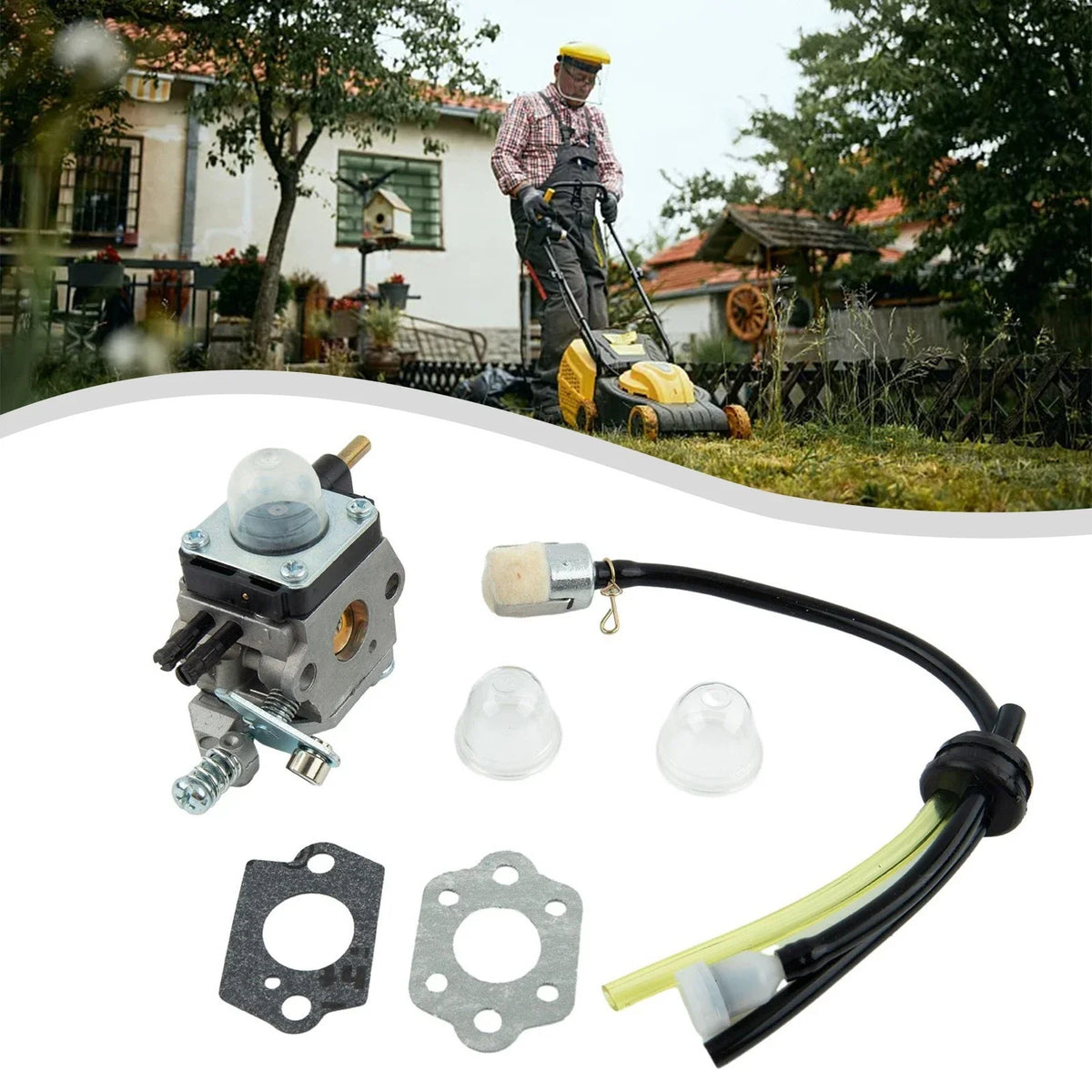 Carburetor Fuel Filter & Lines with Grommet for