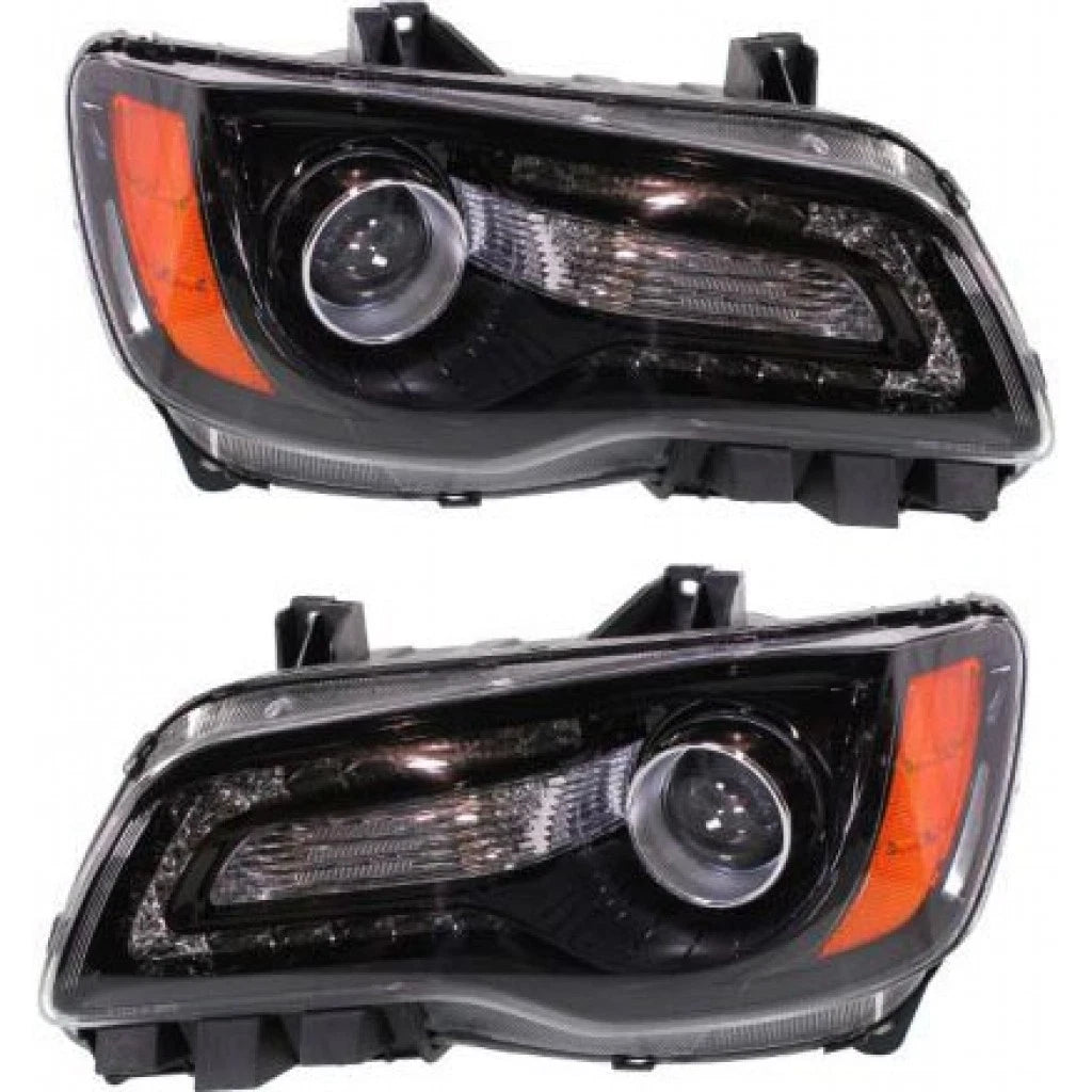 Headlight Assembly Pair for Chrysler 300 (2012–2014) PLX-M0-CS354-B101L-CL360A1, CH2502235, CH2503235