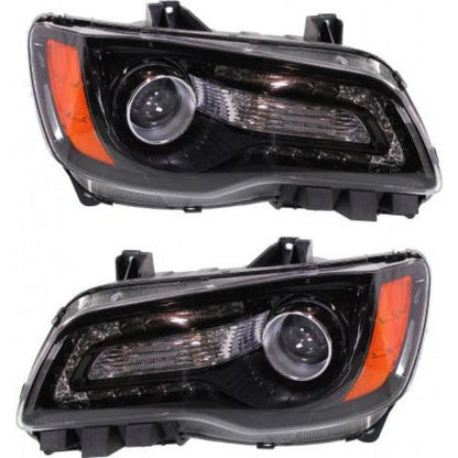 Headlight Assembly Pair for Chrysler 300 (2012–2014) PLX-M0-CS354-B101L-CL360A1, CH2502235, CH2503235