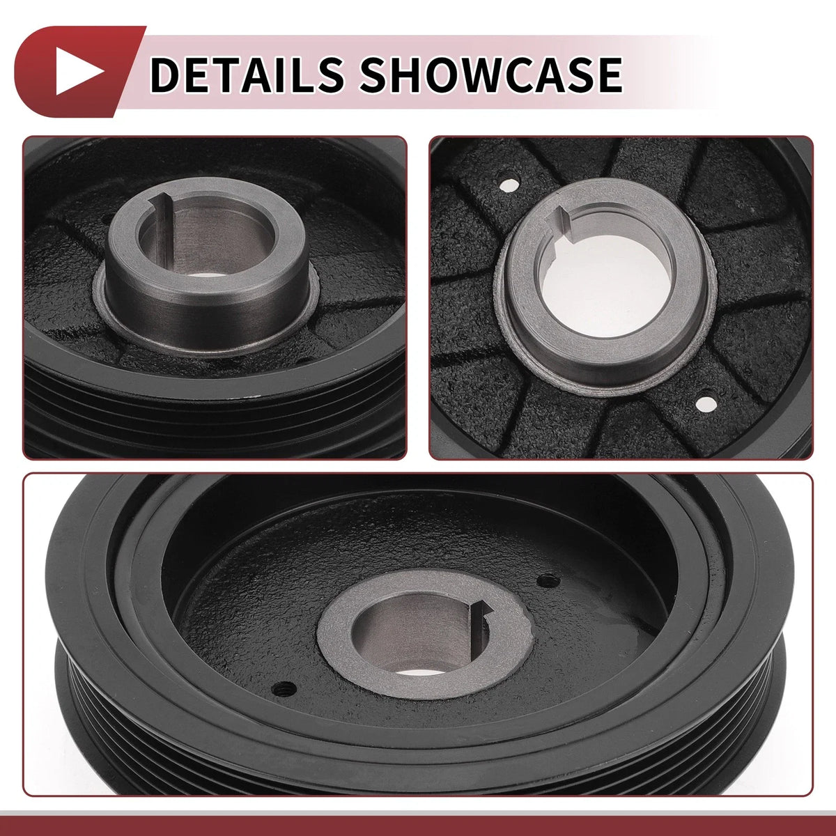 Engine Harmonic Balancer Crankshaft Pulley for Nissan NX (1991–1993) No. 1230362J20