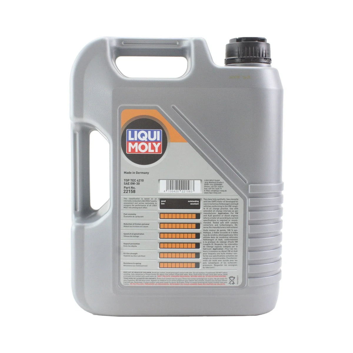 Liqui Moly Top Tec 4210 0W-30 Engine Oil Change Kit for Q7 Touareg (2007–2018)