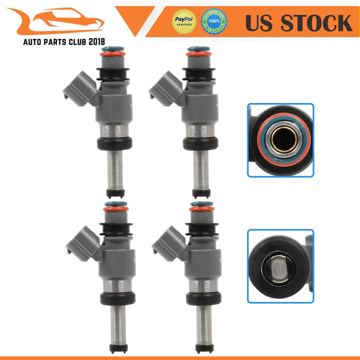 Set of 4 Fuel Injectors for Subaru BRZ (2013–2015) Toyota 86 (2017–2020) Scion FR-S (2013–2016)