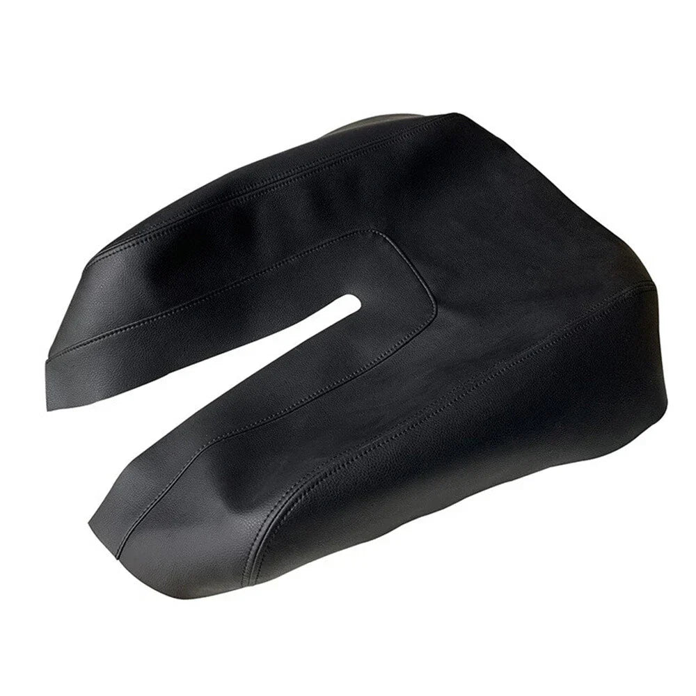 Leather Center Console Lid Armrest Cover for 14-21 Toyota Tundra Black