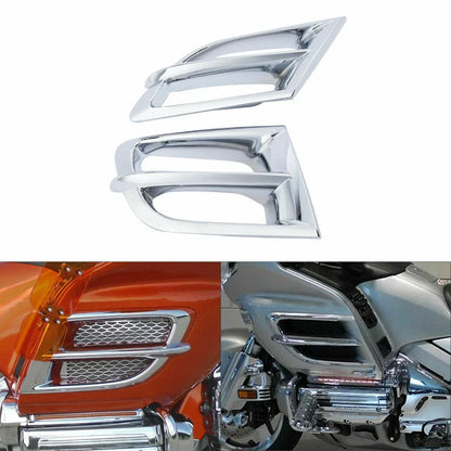 Set of 2 ABS Side Fairing Accent Grilles for Honda Goldwing GL1800 (2001–2011) Chrome