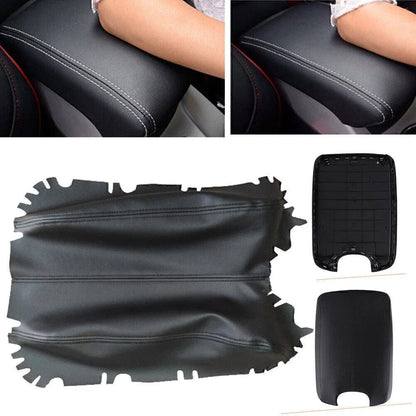 Armrest Center Console Cover for Honda Accord (2008–2013) Microfiber Leather Black
