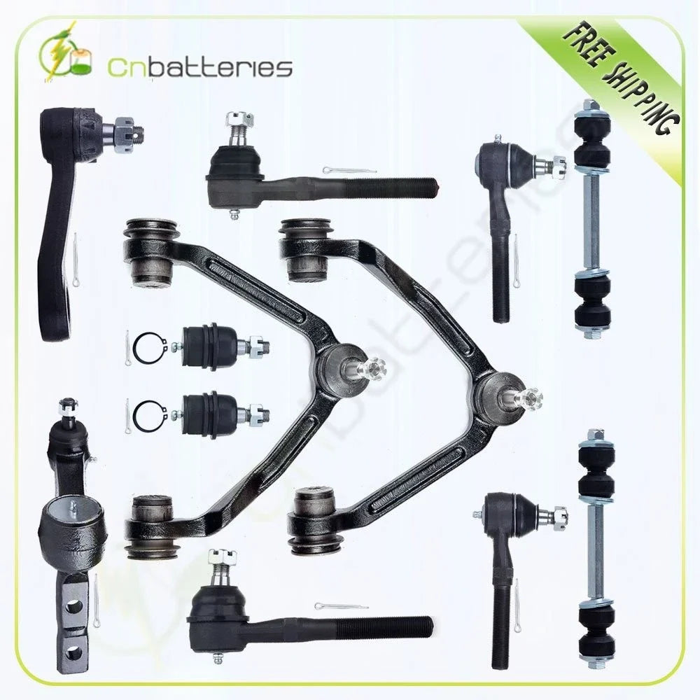Set of 12 Front Suspension Tie Rods Control Arm Kit for Ford F-150 F-250 Expedition (4WD)