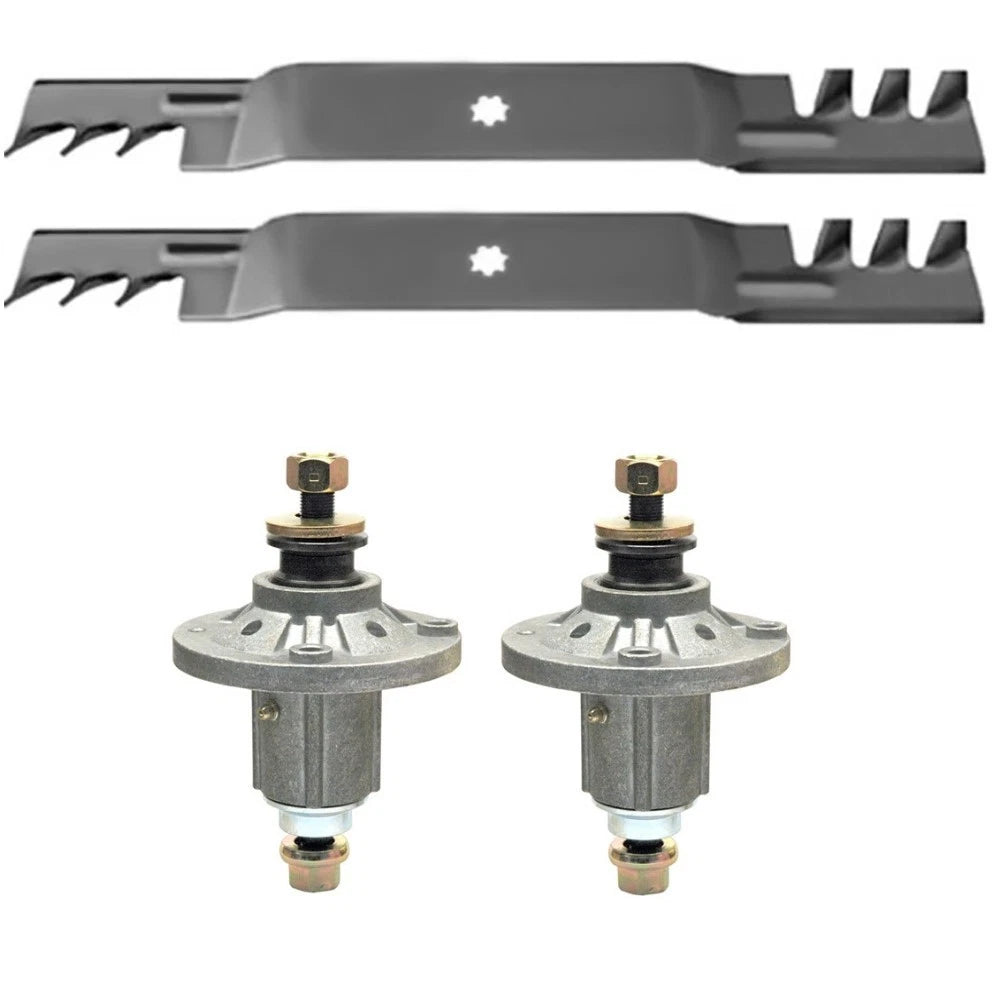 Spindle w/ Nut & Blades Kit for John Deere (Fits AM137328)