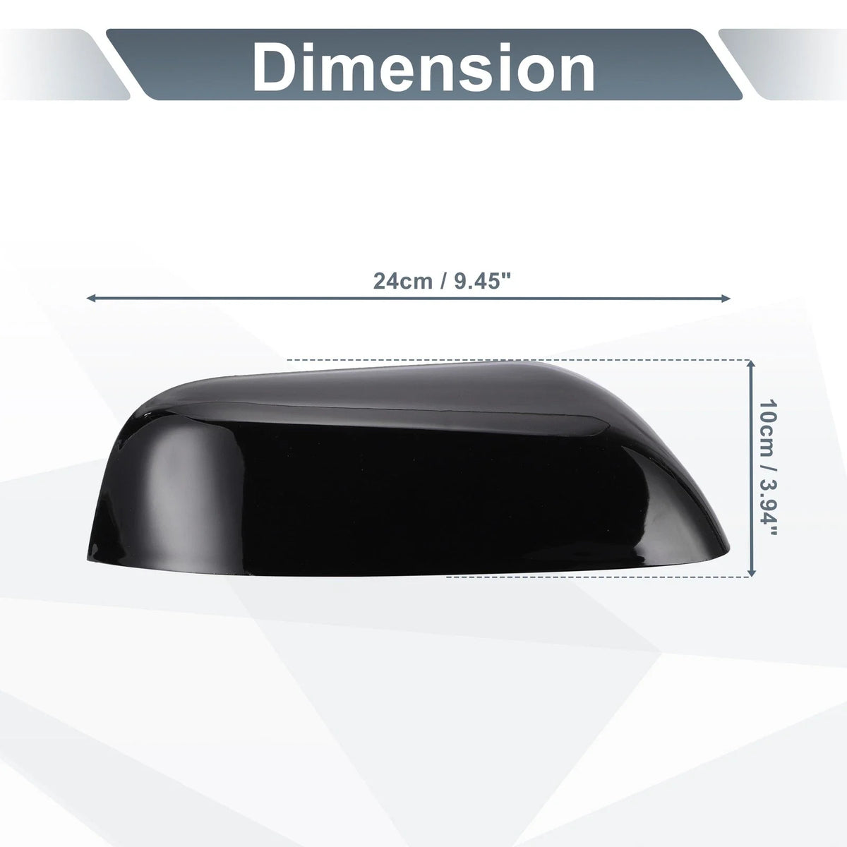 Right Side Rearview Mirror Cover Cap Gloss Black for Ford Explorer (2016–2019)