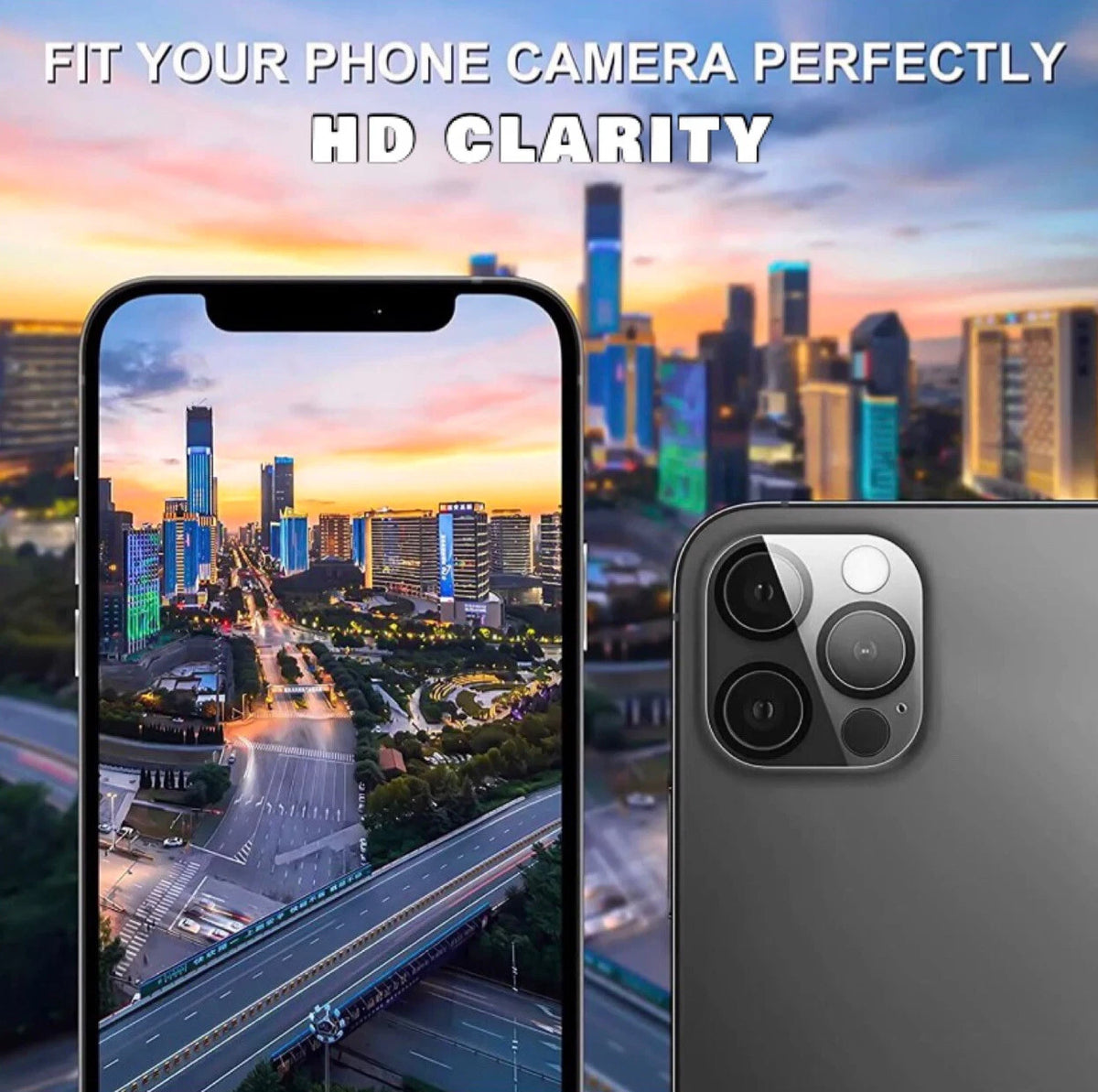 3 Pack Tempered Glass Camera Lens Cover for iPhone 14 13 12 11 Pro Max