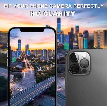 3 Pack Tempered Glass Camera Lens Cover for iPhone 14 13 12 11 Pro Max
