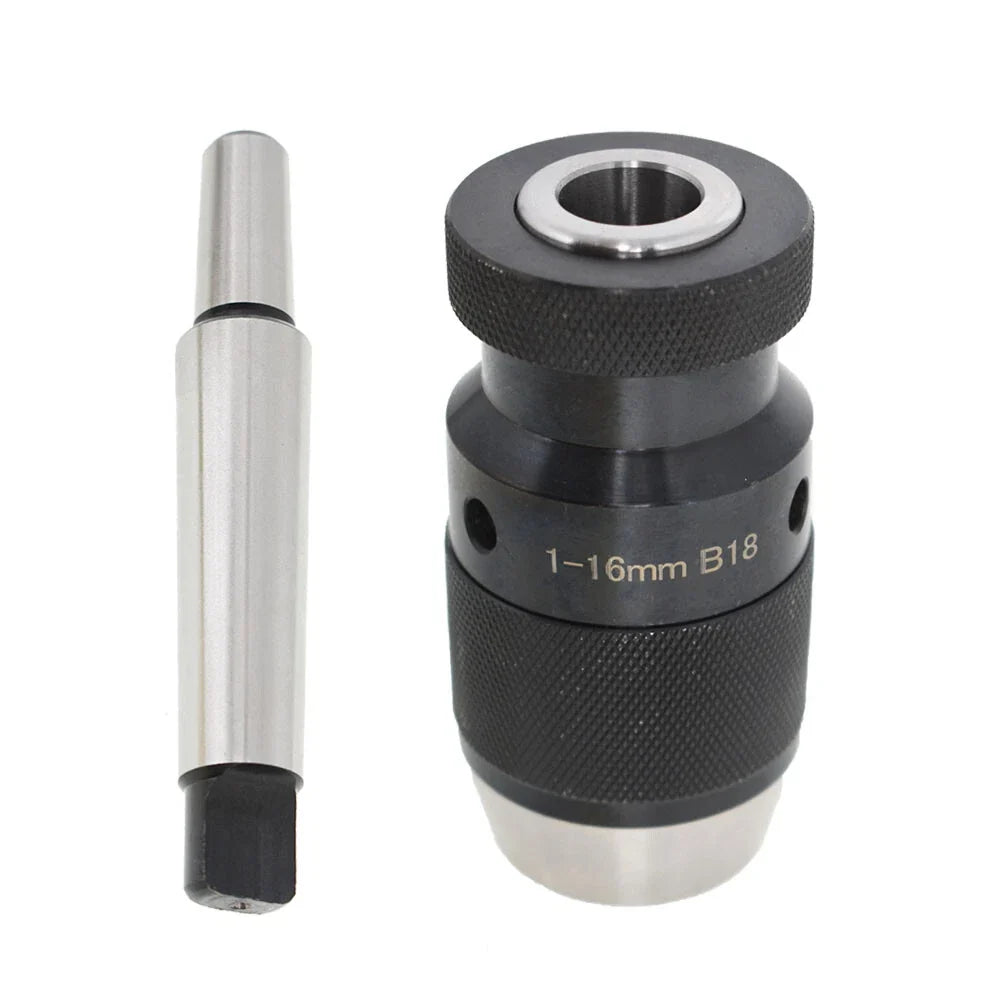 Keyless Precision Self Tighten Lathe Drill Chuck for MT3-B18 (1-16)