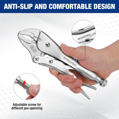 5-Piece Locking Pliers Set for WORKPRO