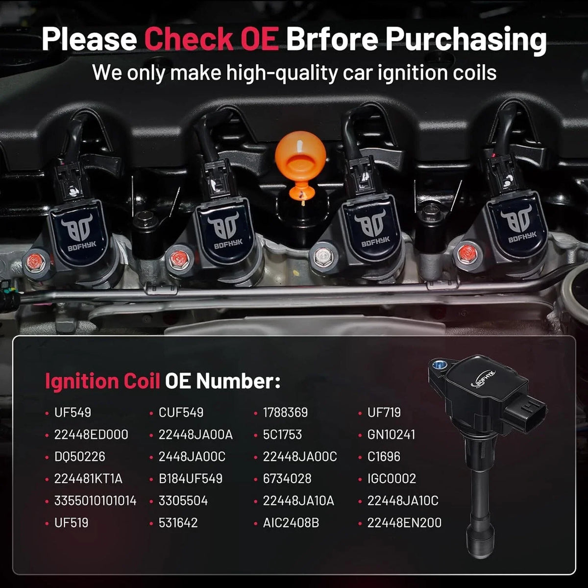 Ignition Coils for Nissan Sentra 2.5L (2007–2012)