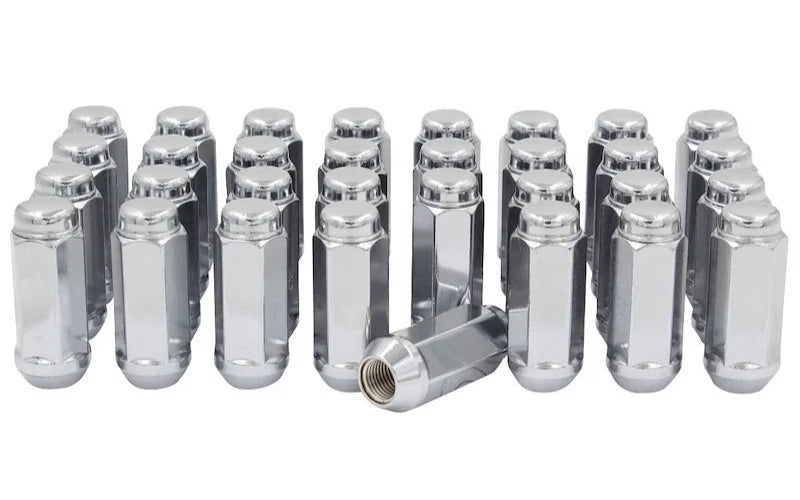 32 Chrome Xtra Long Lug Nut Kit for F250 (2003–2025) M14x1.5 13K848XL