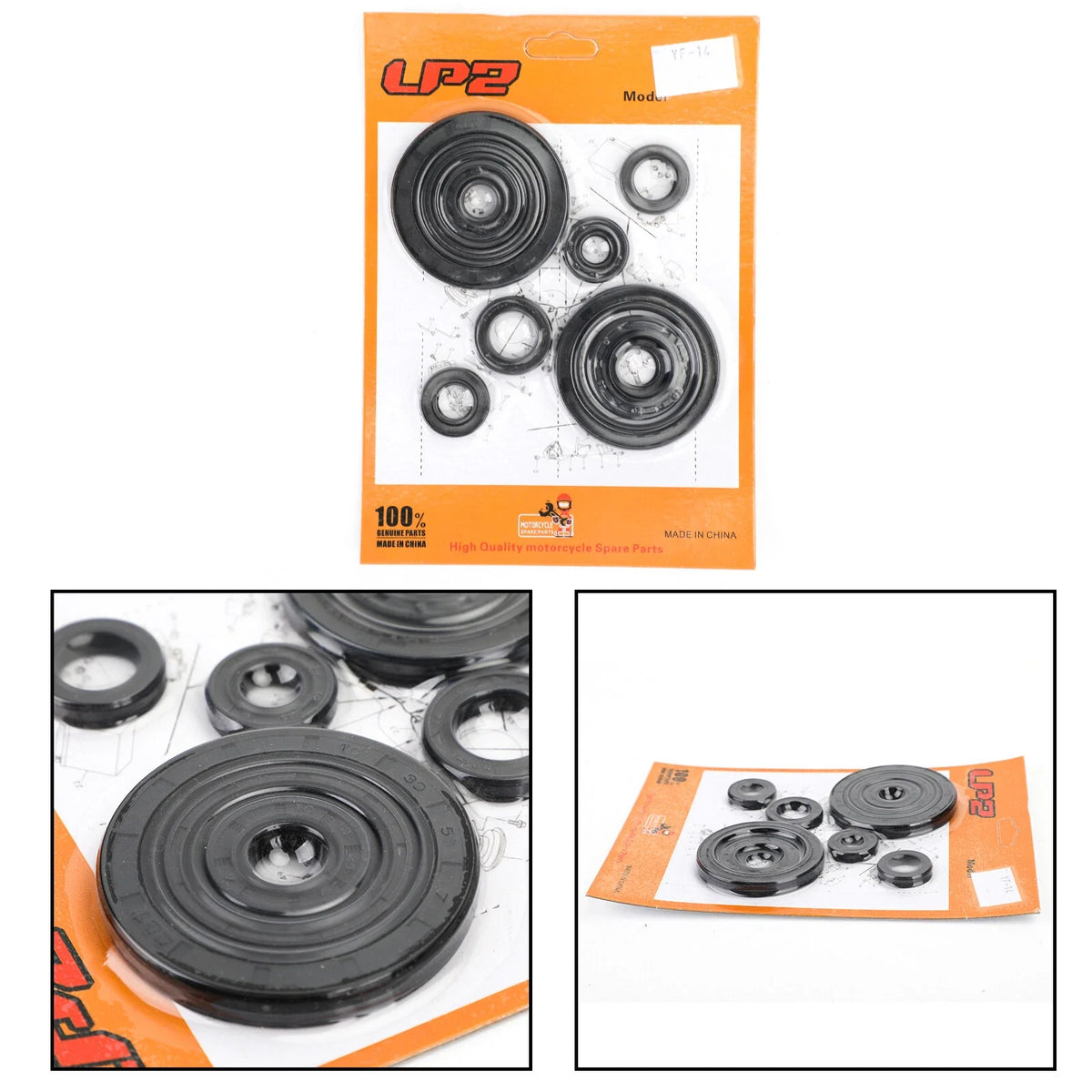 10pcs Engine Oil Seal Crankcase Kit for Honda CRF250R CRF250X (2004–2017)
