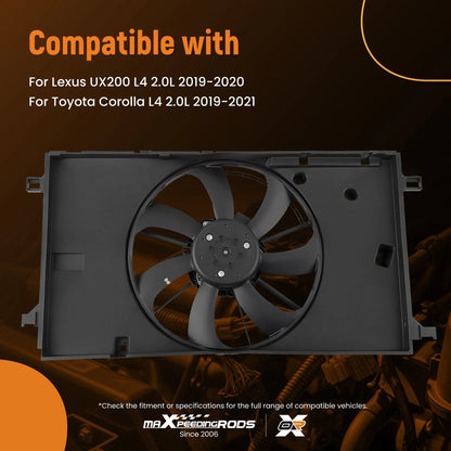 Radiator Fan Assembly with Brushless Motor for Lexus UX200 (2019–2023)
