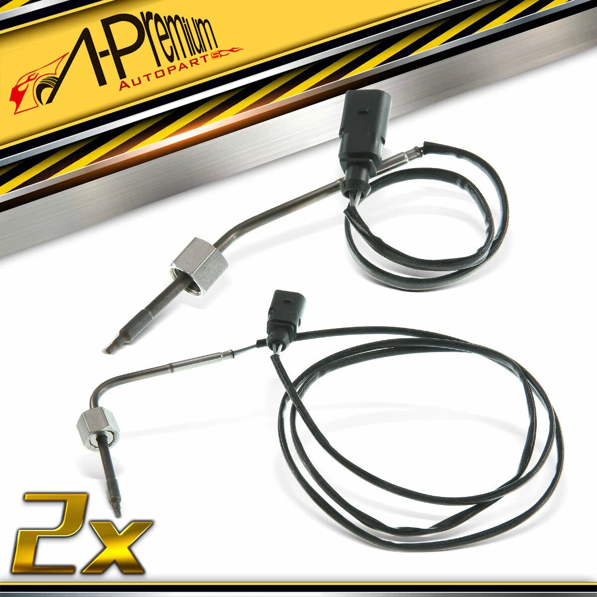 2X Exhaust Gas Temp EGT Sensor for VW Touareg (2006–2008) ETS97, 07Z906088C