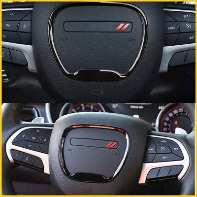 Steering Wheel Center Trim Ring Cover for Dodge Challenger/Charger (2015–2022) EXV