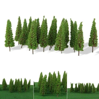 50Pcs 5.8cm Model Trees for HO Scale Train Railroad Diorama Landscape