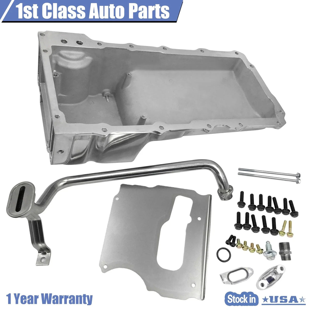 Polished LS Swap Retrofit Oil Sump Conversion Kit for A-Body Chevelle (1964–1972)