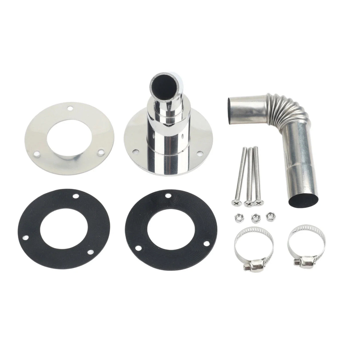 24mm Exhaust Pipe Port Wall Flange Elbow Connector for Generator and Boat