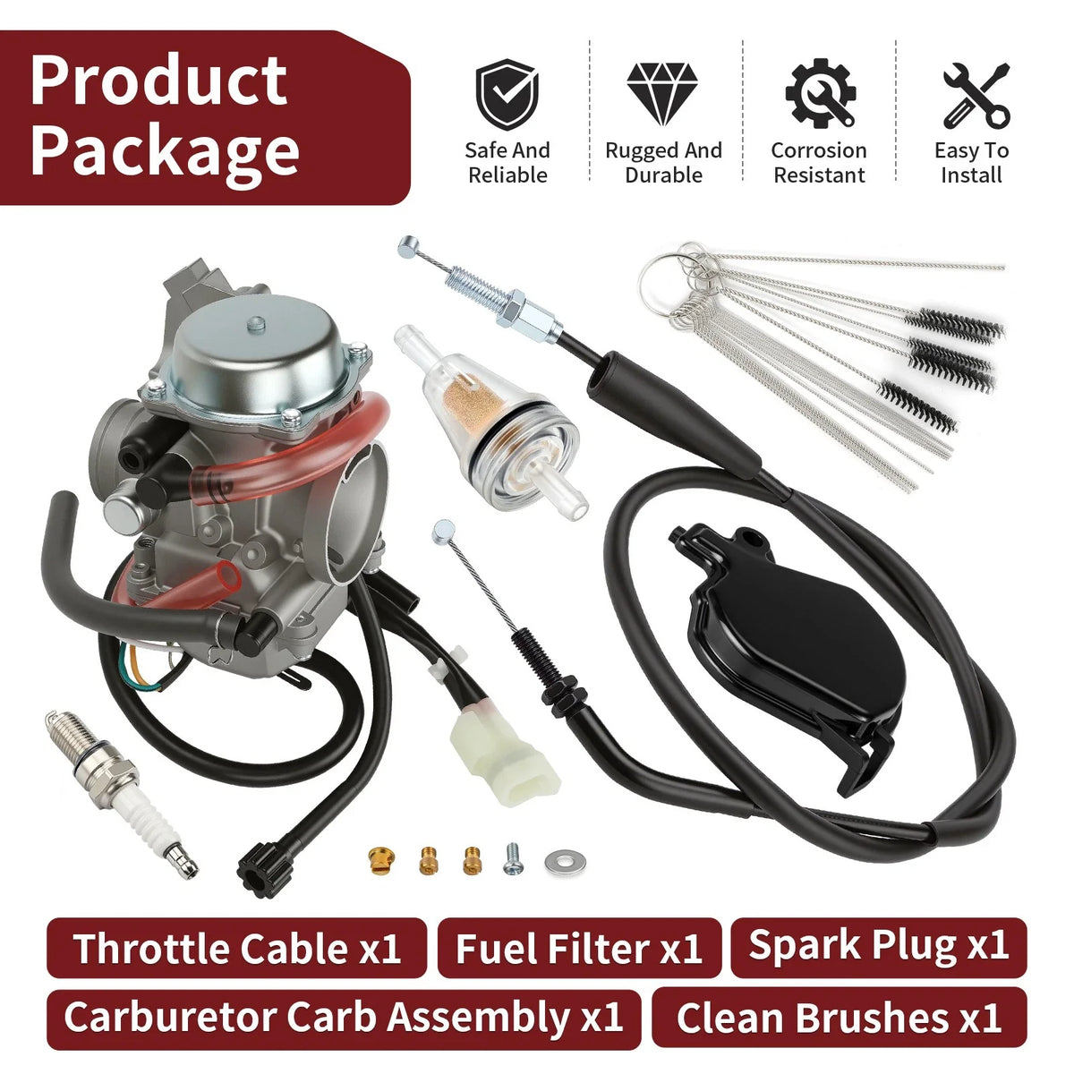 Carburetor for Kawasaki Prairie 300 KVF300A KVF300B (1999–2002)