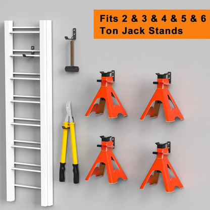 Jack Stand Wall Mount Organizer for Car Stands Hooks