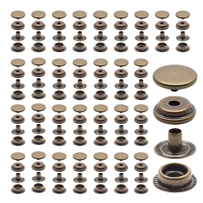 120 pcs Stainless Steel Snap for Marine Grade Boat Canvas (Antique Brass)