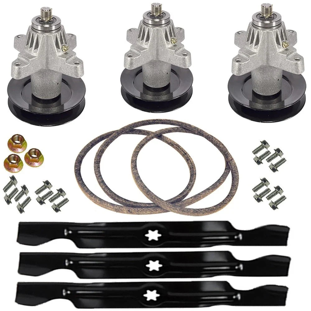 Deck Rebuild Kit with Blades, Spindles, Belt for Cub Cadet, MTD (Fits 50")