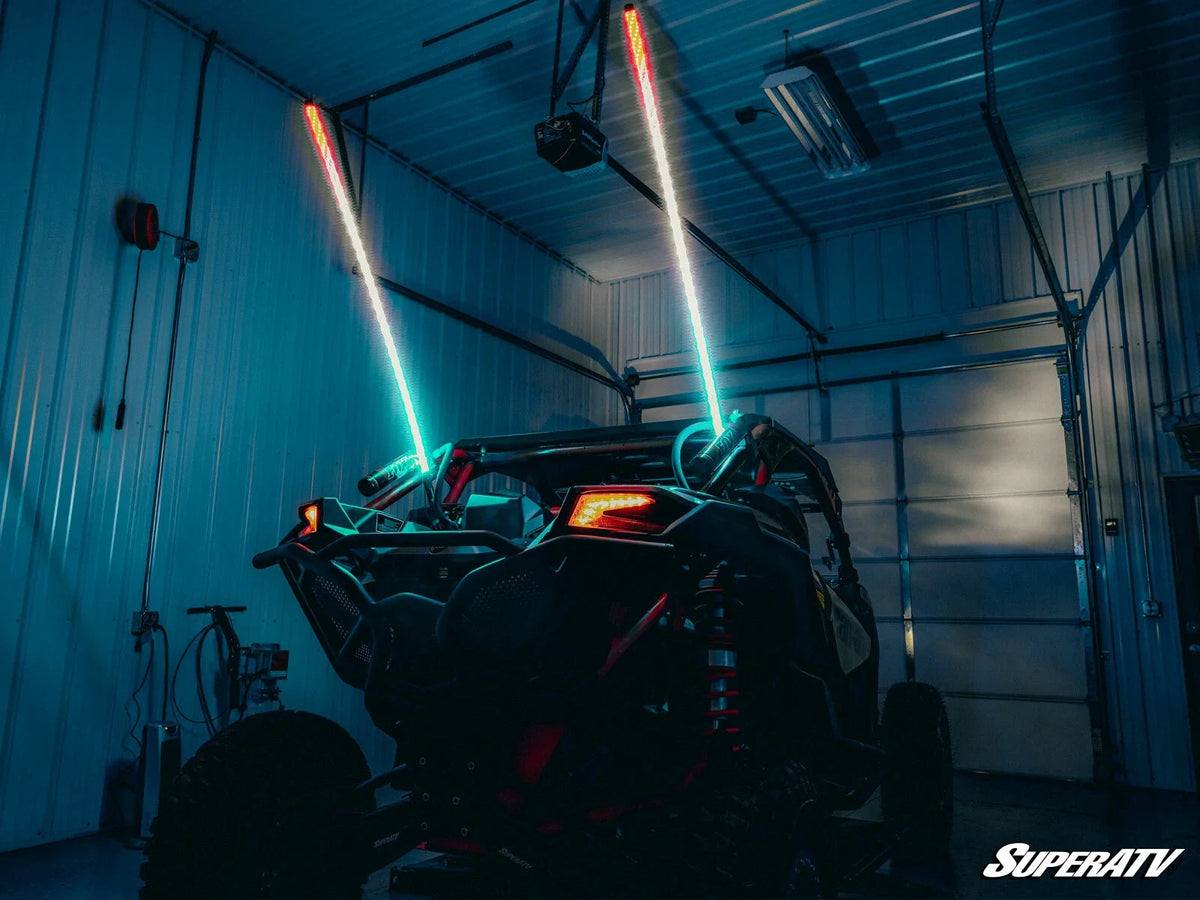 Set of 2 RGB LED Whip Lights for SuperATV (2015–2023)