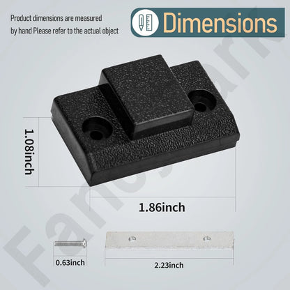 2X Dust Cover Hinge Set for Technics SL 1200 MKII / 1210 MKII / 1200M3D