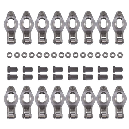 16Pcs Rocker Arms Set for Small Block Chevy SBC (262–400) Roller Tip