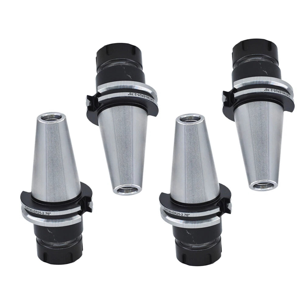 4X CAT40 ER25 Collet Chuck Tool Holder Set - 2.76" Gage Length